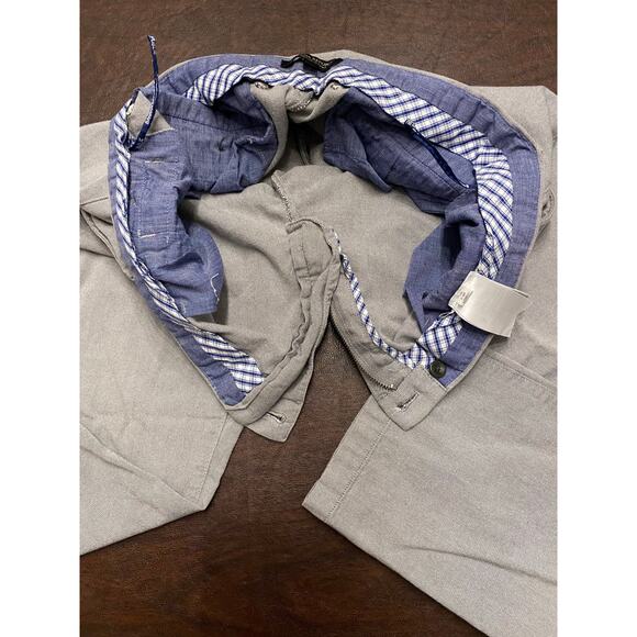 Banana Republic Kentfield Gray Cotton Chino Pants 36x30 Herringbone Weave - Picture 6 of 7